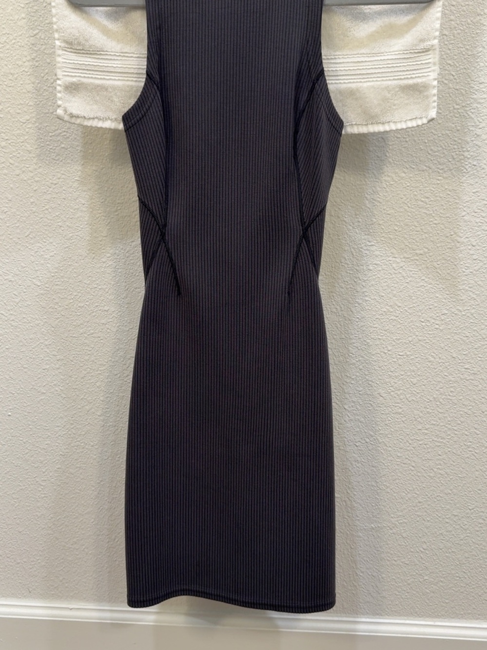 lululemon athletica Black Ribbed Sleeveless Midi Dress